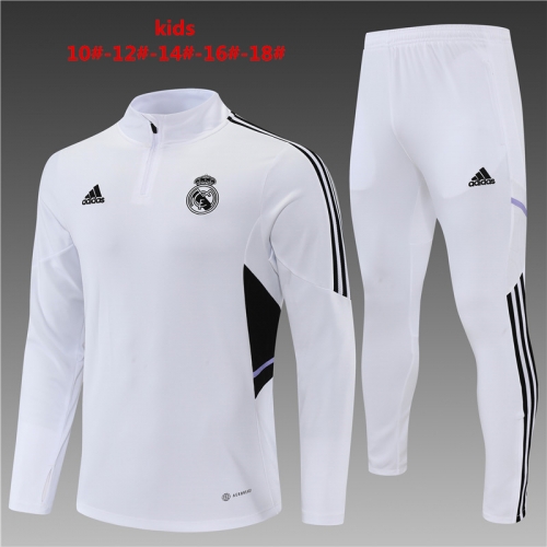 22-23 Real Madrid White KIDS Training Suit