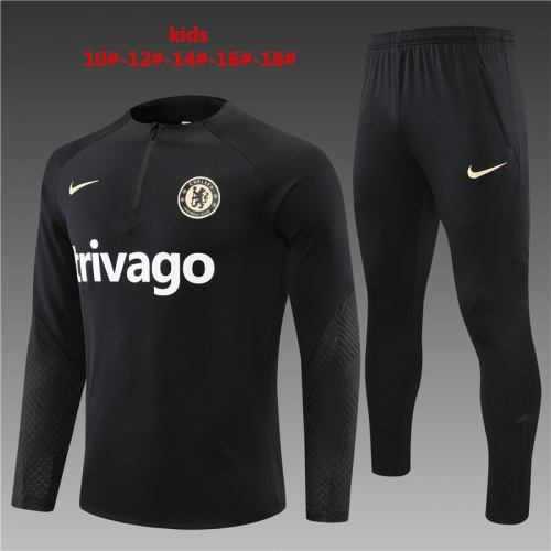 22-23 Chelsea Black  KIDS Training Kit