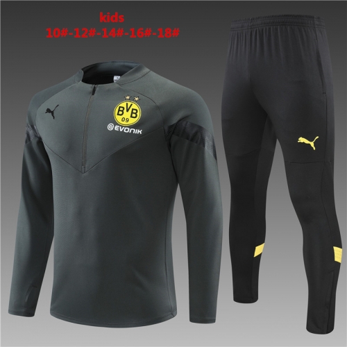 22-23 Dortmund Grey KIDS Training Suit