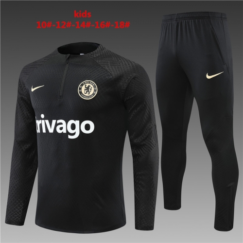 22-23 Chelsea Black [Player Edition]  KIDS Training Kit