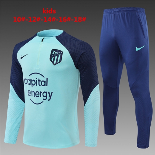 22-23 Atlético de Madrid light blue [player version] KIDS training suit