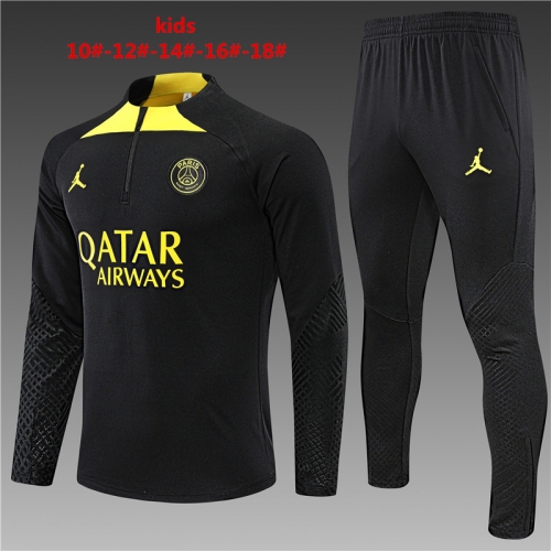 22-23 Jordan Paris Black PSG KIDS Training Suit