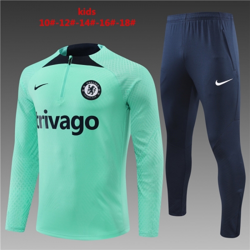 22-23 Chelsea Light Green [Player Edition]  KIDS Training Suit