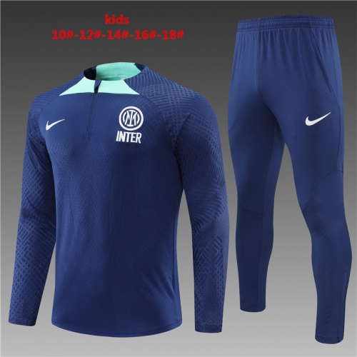 22-23 Inter Milan blue player version KIDS training suit