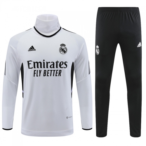 22-23 Real Madrid White [High Collar Style]