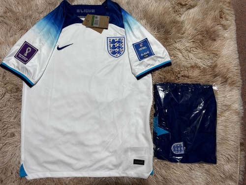 22-23 World Cup England Home World Cup Adult Set, including adding World Cup patches