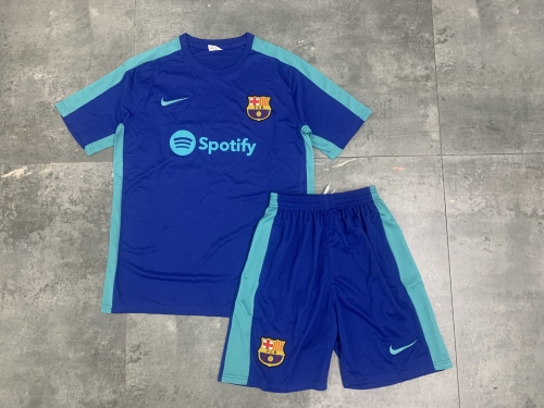 Children's 2324 short sleeved Barcelona blue [color scheme]+adults