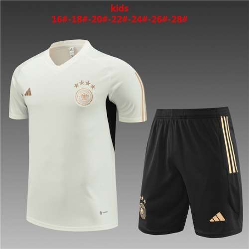 23-24 Short Sleeve German White Kids+Adult Set, Training Clothing