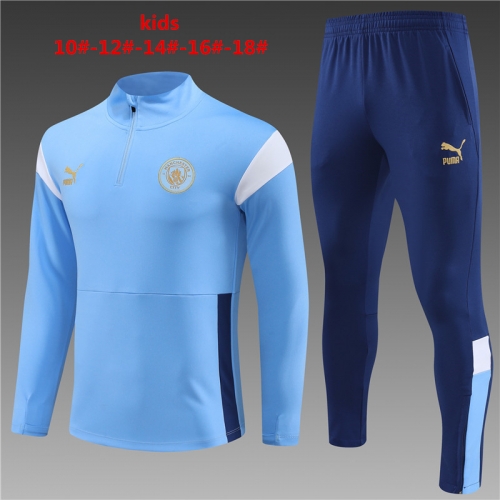 Children's 23-24 Manchester City Light Blue [color scheme] Kids+adults, training clothes