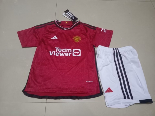 23-24 Manchester United Home Kids+Adult Set