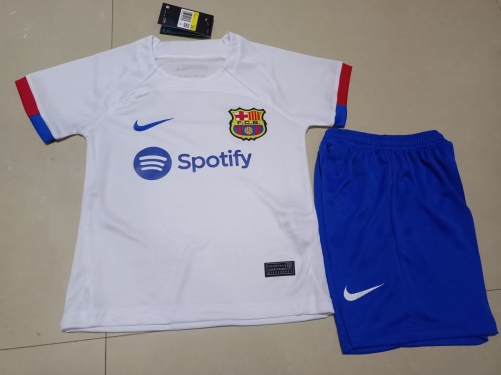 23-24 Barcelona away Kids+Adult Set