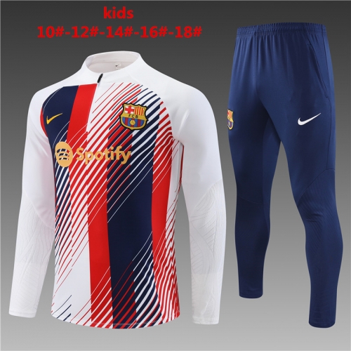 23-24 Barcelona White [Camo Style] Kids+Adult Training Shirt