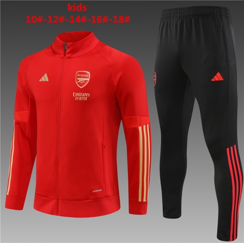 23-24 Long Pull Jacket Arsenal Red Kids+Adult Training Shirt