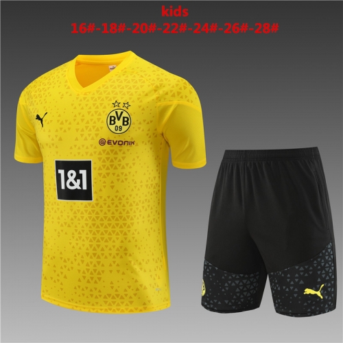 23-24 Short Sleeve Dortmund Yellow Kids+Adult Training Shirt