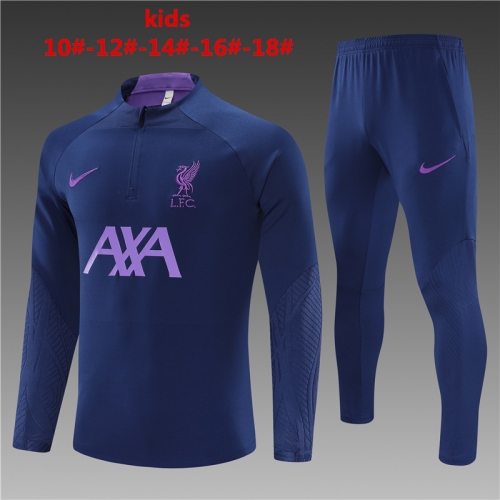 23-24 Liverpool Treasure Blue Training Kit Kids+Adult Set