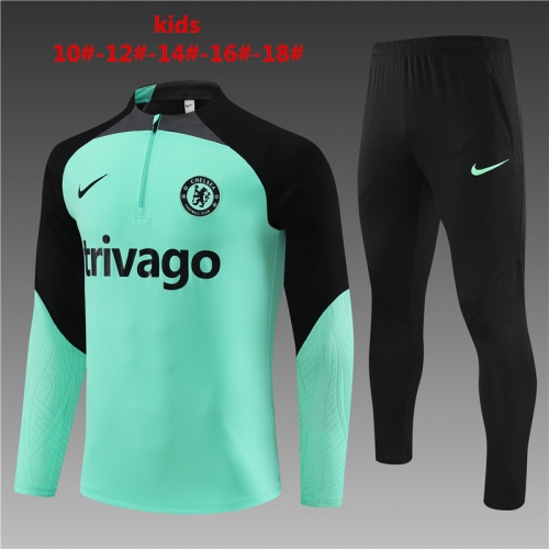 23-24 Chelsea Light Green Training Kit Kids+Adult