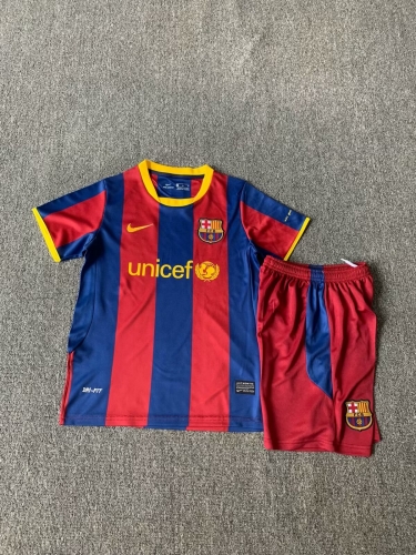 10-11 Retro Red and Blue Barcelona Home, please note that socks may need to be shipped for the new season or similar brand colors