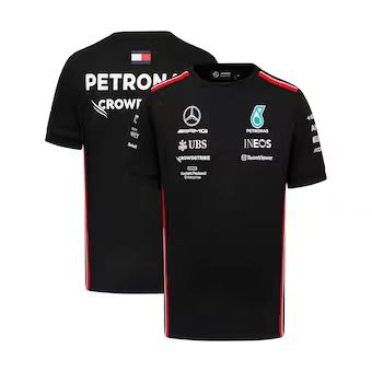 2023F1 Mercedes Park Neck Black S-5XL