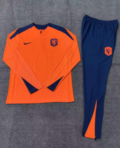 24-25 Netherlands, Orange [Player Edition] Kids+Adult Training Clothes