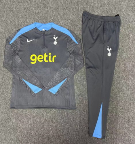 24-25 Tottenham Hotspur Dark Grey Kids+Adult Training Clothes