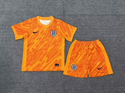 24-25 England Orange Goalkeeper KIDS+Adult Set