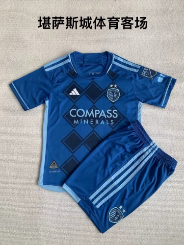 24-25 Kansas City Sports away kids+adult set