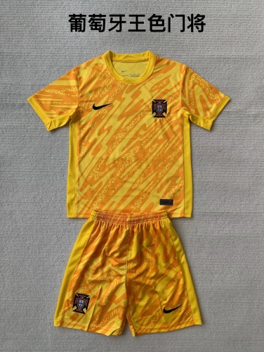 24-25 Portugal, Yellow Goalkeeper Kids+Adult Set