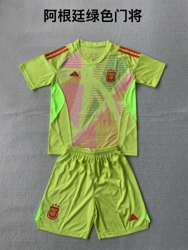 24-25 Argentine Green Goalkeeper Kids+Adult Set