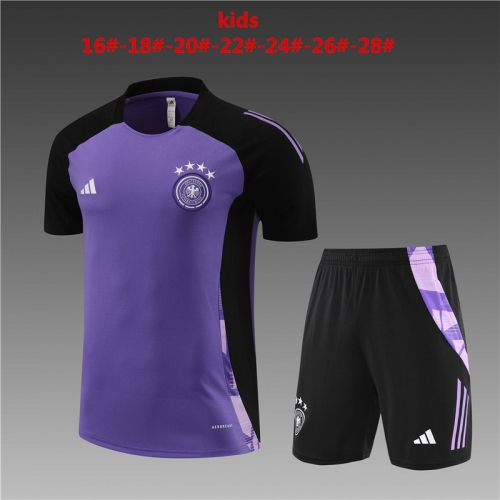 24-25 Short sleeved German Purple+Adult Set