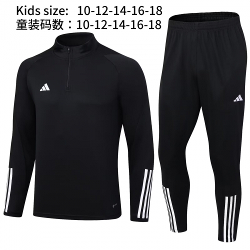 24-25 Adida s black children's training suit for children+adults