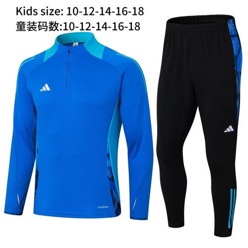 24-25 Adida s Blue Training Clothes for Children+Adults