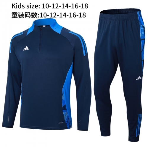 24-25 Adida s Blue Children's Training Clothes for Children+Adults