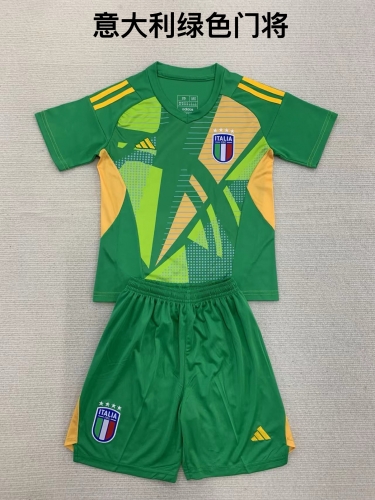 24-25 Italian Green Goalkeeper Kids+Adult Set