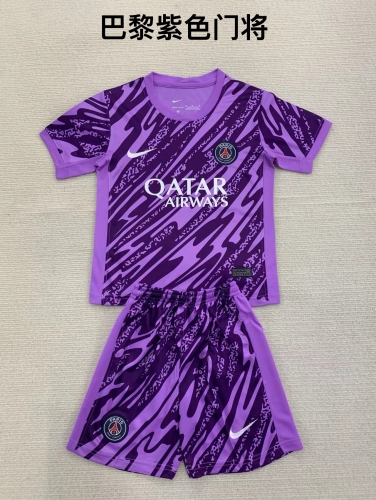 24-25 PSG Paris Purple Goalkeeper Kids+Adult Set