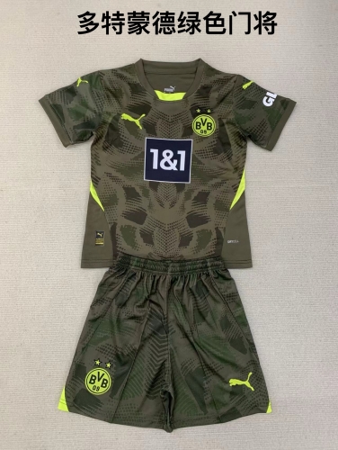 24-25 Dortmund Green Goalkeeper Kids+Adult Set