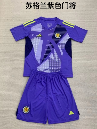 24-25 Scottish Purple Goalkeeper Kids+Adult Set