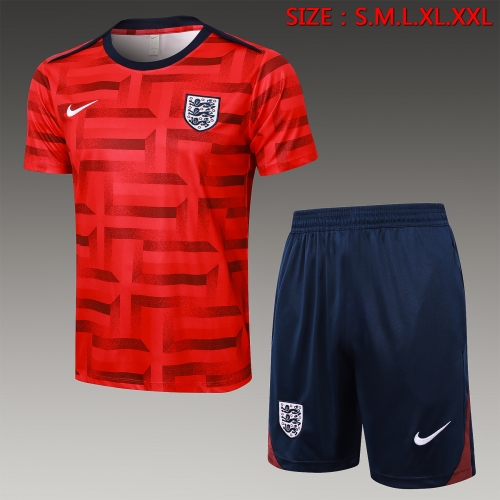 24-25 Short sleeved English Red Inkjet