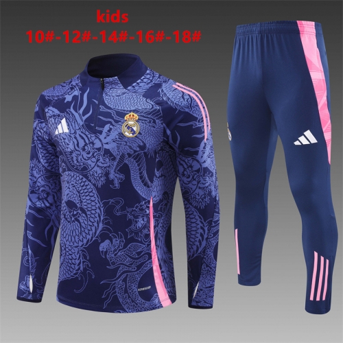 24-25 Real Madrid Blue Special Edition Kids+Adult Training Set