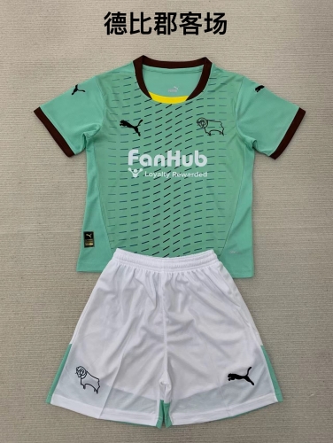 24-25 Derby County away kids+adult set