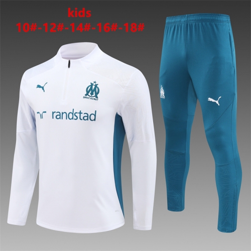 24-25 Marseille white training suit kids+adult set