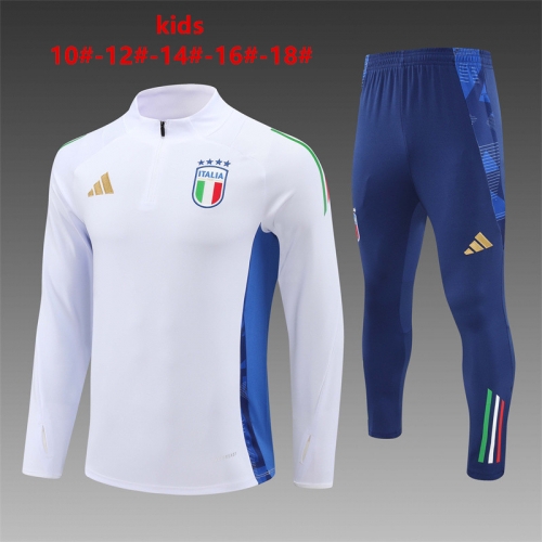 24-25 Italian white training suit kids+adult set