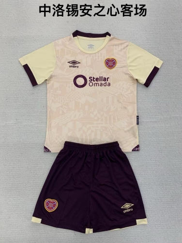 24-25 Heart of Lothian away kids+adult set