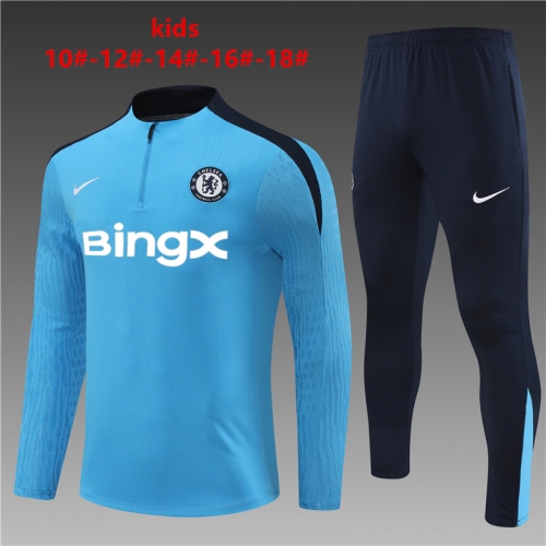 24-25 Chelsea Light Blue [Player Edition] New Advertisement Training Suit Kids+Adult Set