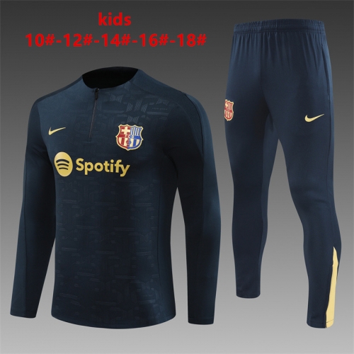 24-25 Barcelona Blue [Steel Seal] Training Suit Kids+Adult Set