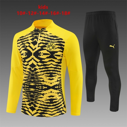 24-25 Dortmund Yellow Camouflage Training Suit Kids+Adult Set