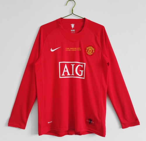 2007-2008 Manchester United home long sleeved team