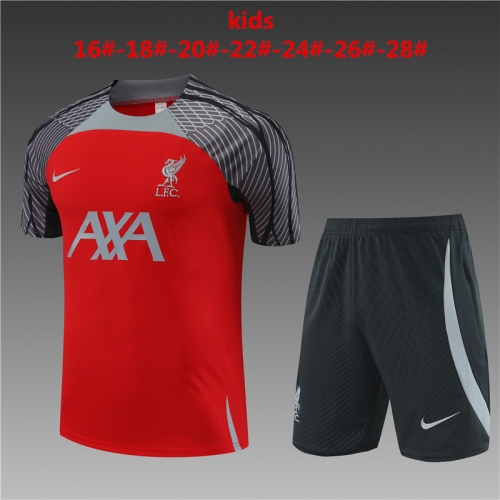 24-25 short sleeved Liverpool red training uniform  Kids+Adults