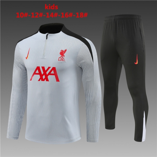 24-25 Liverpool Grey with Black [Player Edition] Training Uniform Kids+Adults