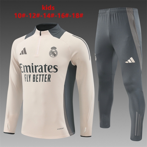 24-25 Real Madrid Apricot Training Clothes for Kids+Adults