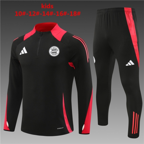 24-25 Bayern Black Training Clothes for Kids+Adults